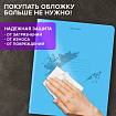 Тетрадь пластиковая обложка (НЕОН) А5, 48 листов, скоба, клетка, BRAUBERG "Smart Cover", СИНЯЯ, 405039