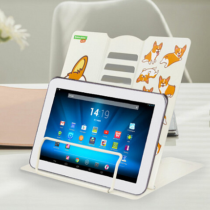 Подставка для книг и учебников BRAUBERG KIDS "Corgi Pup", регулируемый угол наклона, металл, 238054