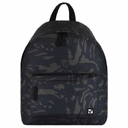 Рюкзак BRAUBERG СИТИ-ФОРМАТ универсальный, "Black camouflage", черный, 41х32х14 см, 225367