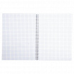 Тетрадь бумвинил, синий, А4 (большой формат), 96 л., гребень, офсет №1, белая бумага, клетка, STAFF, 403406