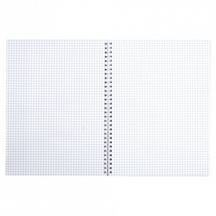 Тетрадь бумвинил, А4, 96 л., гребень, офсет №1, клетка, STAFF, СИНИЙ, 403406