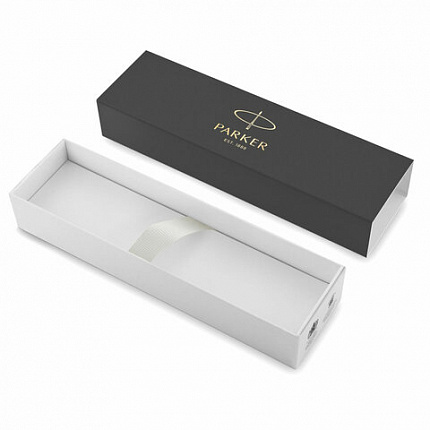 Ручка перьевая PARKER "Jotter Originals Black Chrome CT", корпус черный, детали из нержавеющей стали, синяя, 2096894