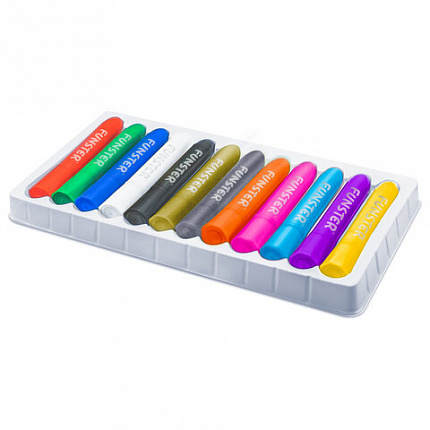 Аквагрим для лица и тела 12 цветов (10 классических+золото+серебро),10 трафаретов, FUNSTER, 192572