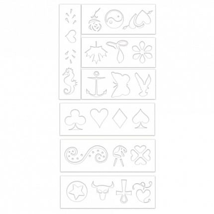 Фломастеры для кожи 4 ЦВЕТА CENTROPEN "Tattoo", + 16 трафаретов, смываемые, 2880/4BL, 628800405