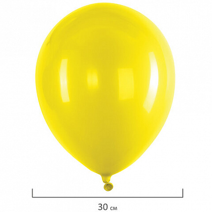Шары воздушные 30 см, 50 штук, "ЯРКИЕ ЦВЕТА", ассорти, BRAUBERG KIDS, 591880