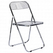 Стул складной прозрачный BRABIX "Style CF-015", хромированный каркас, пластик, 533250