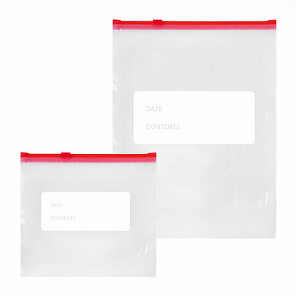 Пакеты для заморозки продуктов, КОМПЛЕКТ 25 шт. (15/1 л, 10/3 л), с замком "слайдер", LAIMA