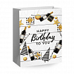 Пакет подарочный (1 штука) 18х10х23 см (M), "Happy Birthday", ассорти, глиттер, фольга, ЗОЛОТАЯ СКАЗКА, 700806