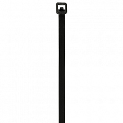 Стяжка (хомут) нейлоновая сверхпрочная POWER LOCK, 3,6x300 мм, КОМПЛЕКТ 100 шт., черная, SONNEN, 607917