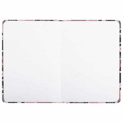 Скетчбук, белая бумага 120 г/м2, 145х203 мм, 80 л., резинка, твердый, BRAUBERG ART DEBUT "Листья", 114587