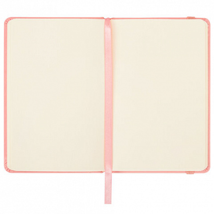 Скетчбук, слоновая кость 140 г/м2 90х140 мм, 80 л., КОЖЗАМ, резинка, BRAUBERG ART CLASSIC, пастель розовый, 116874