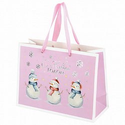 Пакет подарочный (1 штука) новогодний 27х11х20 см, "Artpaper Wide #1", ассорти, ЗОЛОТАЯ СКАЗКА, 592117