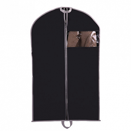 Чехлы для одежды на молнии с ручками дорожный 60х100 см, КОМПЛЕКТ 2 шт,. черный, SHAMAANI (ШАМААНИ), 609601