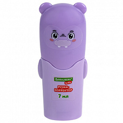 Ручка-корректор BRAUBERG KIDS "ЗВЕРЯТА", 7 мл, металлический наконечник, корпус ассорти, 272493