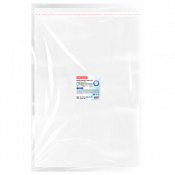 Пакеты БОПП с клеевым клапаном КОМПЛЕКТ 100 штук, 40х60 + 4 см, 53 мкм, с усиленным швом, BRAUBERG, 700420