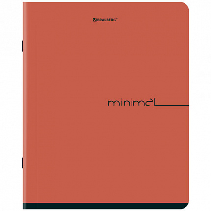 Тетрадь А5, 48 л., BRAUBERG, скоба, клетка, SoftTouch, "Минимал_Цвет", (микс в спайке), 405329