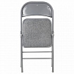 Стул складной BRABIX "Golf Plus CF-003 КОМФОРТ", серый каркас, серая ткань, 532890