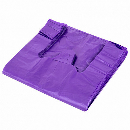 Пакет "майка" КОМПЛЕКТ 100 штук, 25+13х44, ПНД фиолетовый, 13 мкм, LAIMA, 700795