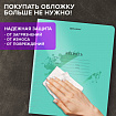 Тетрадь пластиковая обложка (прозрачная) 12 листов, косая линия, BRAUBERG "Smart Cover", ЗЕЛЕНАЯ, 405021