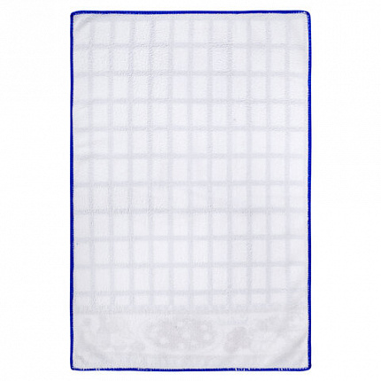 Салфетка из МИКРОФИБРЫ универсальная, 40х60 см, синяя клетка, орнамент, 240 г/м2, BOOMHOUSE (БУМХАУС), 700881