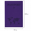 Обложка для паспорта "Passport map", экокожа soft-touch, фиолетовая, STAFF, 238762