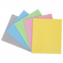 Салфетки губчатые для уборки кухни 15х18 см, ЦЕЛЛЮЛОЗНЫЕ, КОМПЛЕКТ 5 шт., цветные, LAIMA, 700267