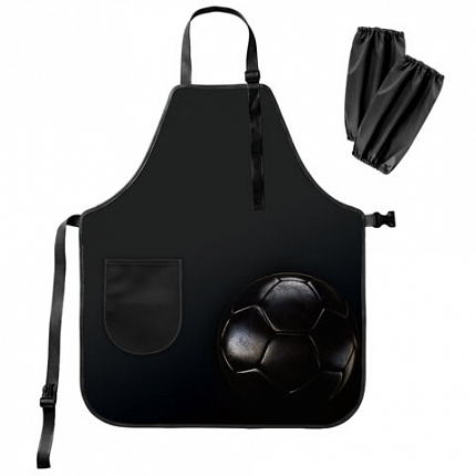 Фартук с нарукавниками для уроков труда BRAUBERG, 1 карман, 46x54 см, "Leather ball", 274659