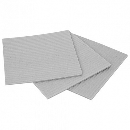 Салфетки губчатые для уборки кухни 15х15 см, ЦЕЛЛЮЛОЗНЫЕ, КОМПЛЕКТ 3 шт., серые, LAIMA, 700261