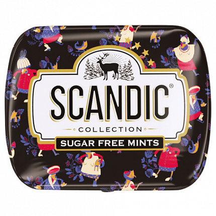 Драже освежающие SCANDIC без сахара со вкусом "Клубничный микс", 14 г, 4610274540063