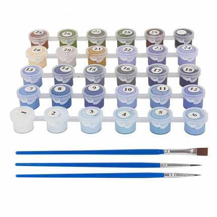 Картина по номерам 40х50 см, ОСТРОВ СОКРОВИЩ "Набережная", на подрамнике, акриловые краски, 3 кисти, 662463