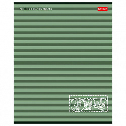 Тетрадь А5, 96 л., HATBER, скоба, линия, обложка картон, "ПОЛОСОЧКИ" (микс), 033678, 96Т5B2