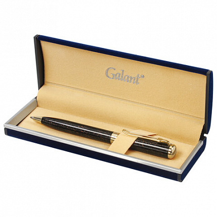 Ручка подарочная шариковая GALANT "TINTA MARBLE", корпус коричневый, золотистые детали, узел 0,7 мм, синяя, 143501
