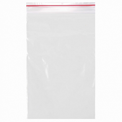 Пакеты с замком ZIP LOCK "зиплок", комплект 100 шт., 150х200 мм, ПВД, толщина 40 микрон, BRAUBERG, 606213