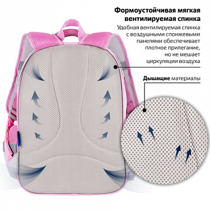 Рюкзак BRAUBERG FAVOUR, 2 отделения, 3 кармана, "Пушистые котята", 40х29х15 см, 271417