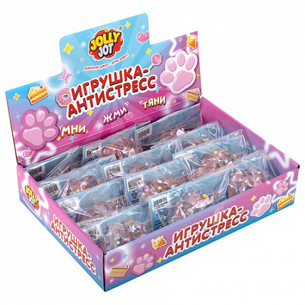 Игрушка-антистресс "ПРОЗРАЧНАЯ ЛАПКА", 7 см, дисплей, JOLLY JOT (ДЖОЛЛИ ДЖОТ), 665818