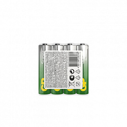 Батарейки КОМПЛЕКТ 4 шт., GP Super G-Tech, AAA (LR03, 24А), алкалиновые, мизинчиковые, в пленке, 24AR, 24ARS-2SB4