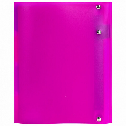 Тетрадь на кольцах А5 175х220 мм, 120 л., пластик, на липучке, с разделителями, BRAUBERG, Розовый, 404635