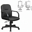 Кресло BRABIX "Top MG-333", с подлокотниками, кожзам, черное, 532553