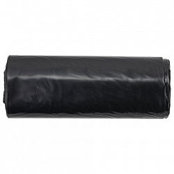 Мешки для мусора 190 л черные в рулоне 10 шт., ПВД 23 мкм, 90х120 см, ЛЮБАША "эконом ПЛЮС", 607681
