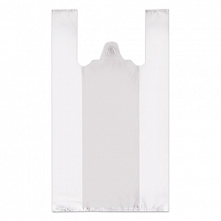 Пакеты "майка", КОМПЛЕКТ 100 шт., 24+12х45 см, ПНД, 8 мкм