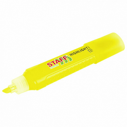 Текстовыделитель STAFF "EVERYDAY HL-707", ЖЕЛТЫЙ, линия 1-5 мм, скошенный наконечник, 152542