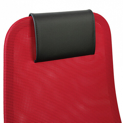 Кресло офисное BRABIX PREMIUM "Ultimate EX-801" хром, плотная двойная сетка Х2, черное/красное, 532921