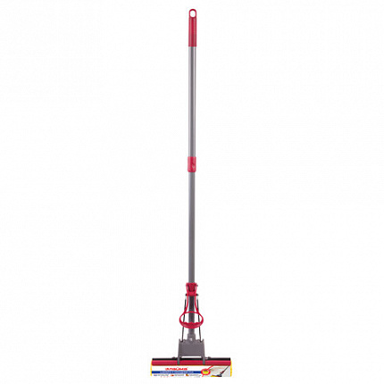 Швабра самоотжимная, роликовый отжим, насадка PVA 27 см, телескопический черенок 70-125 см, LAIMA, 603596