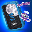 Пенал ЮНЛАНДИЯ, 2 отделения, ламинированный картон, 19х11 см, "Space smile", 270890