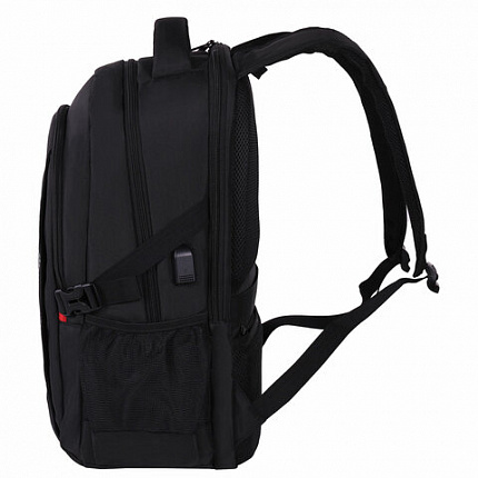 Рюкзак GERMANIUM UPGRADE универсальный, 3 отделения, отделение для ноутбука, USB-порт, "UP-2", черный, 47х33х21 см, 271666