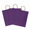 Крафт-пакет бумажный "Dark violet" 26х15х35 см, с кручеными ручками, 80 г/м2, моноцвет, 112405