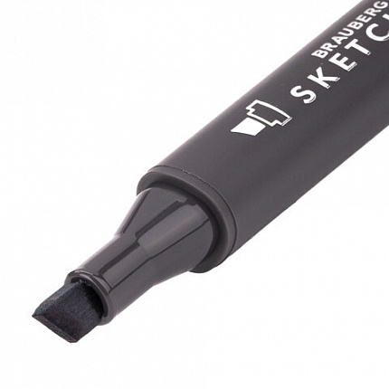 Маркер для скетчинга двусторонний 1 мм - 6 мм BRAUBERG ART CLASSIC, СЕРО-ГОЛУБОЙ 5 (BG05), 151876