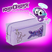 Пенал мягкий ЮНЛАНДИЯ, 2 отделения, полиэстер, "Bunny", фиолетовый, 20х7х9 см, 228989