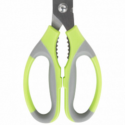 Ножницы кухонные DASWERK (ДАСВЕРК), 210 мм, с орехоколом, открывашкой, зазубренным лезвием, 608903