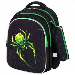 Рюкзак SNOOBAG (СНУБЭГ) MIND с пеналом в комплекте, 2 отделения, "Neon spider", 40х28х18 см, 274444